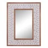 Grayson Lane 35.5-in x 27.5-in Rectangle White Farmhouse Framed Wall Mirror