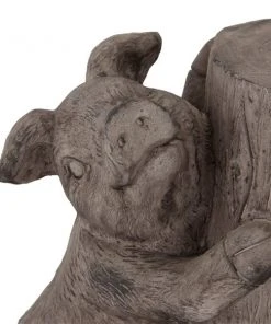 GRAYSON LANE Greyson Lane 16.4-in x 15.55-in Brown Pig Animal Garden Statue -GRAYSON LANE shop 330940675 AlternateImage3 l