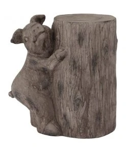 GRAYSON LANE Greyson Lane 16.4-in x 15.55-in Brown Pig Animal Garden Statue