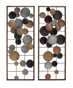 Grayson Lane 11-in x 29-in Multicoloured Metal Contemporary Abstract Wall Decor - Set of 2 -GRAYSON LANE shop 330940686 AlternateImage7 l
