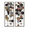 Grayson Lane 11-in x 29-in Multicoloured Metal Contemporary Abstract Wall Decor - Set of 2