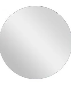 Grayson Lane 24-in x 24-in Round White Contemporary Framed Wall Mirror