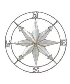 Grayson Lane 35-in Silver Metal Farmhouse Wall Decor