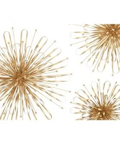 Grayson Lane Gold Metal 16-in x 20-in x 24-in Contemporary Wall Decor - Set of 3 -GRAYSON LANE shop 330940693 AlternateImage5 l