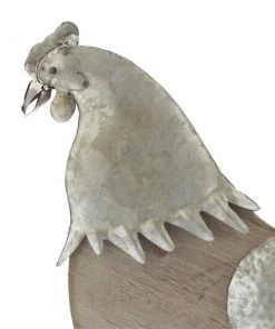 GRAYSON LANE Greyson Lane 16-in x 13-in Silver Rooster Garden Statues - Set of 2 -GRAYSON LANE shop 330940694 AlternateImage3 l