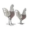 GRAYSON LANE Greyson Lane 16-in x 13-in Silver Rooster Garden Statues - Set of 2
