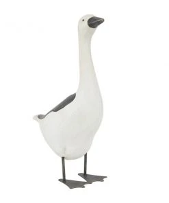 GRAYSON LANE Greyson Lane 25-in x 8.3-in White Goose Garden Statue