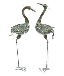 GRAYSON LANE Greyson Lane 40-in x 10-in Green Animal Crane Garden Statue