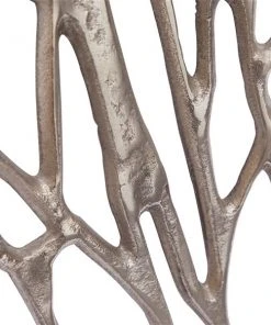 Grayson Lane 10-in x 34-in Silver Aluminum Modern Floral Wall Decor - Set of 2 -GRAYSON LANE shop 330940703 AlternateImage5 l