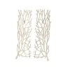 Grayson Lane 10-in x 34-in Silver Aluminum Modern Floral Wall Decor - Set of 2