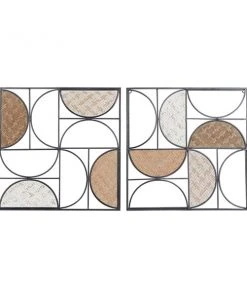 Grayson Lane 20-in x 20-in Brown Metal Contemporary Wall Decor - Set of 2