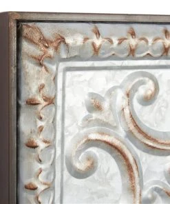 Grayson Lane 36-in x 36-in Grey Metal Rustic Floral Wall Decor -GRAYSON LANE shop 330940708 AlternateImage5 l