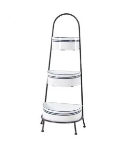 Grayson Lane 38-in x 15-in White 3-Tier Farmhouse Metal Display Shelving Unit -GRAYSON LANE shop 330940710 AlternateImage3 l