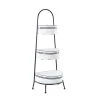 Grayson Lane 38-in x 15-in White 3-Tier Farmhouse Metal Display Shelving Unit