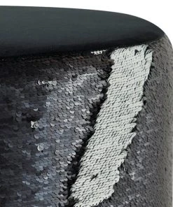 Grayson Lane Modern Black Polyester/Wood Round Ottoman -GRAYSON LANE shop 330940712 AlternateImage3 l