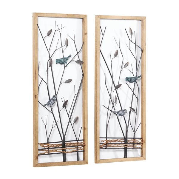 Grayson Lane 13-in x 32-in Black Metal Farmhouse Wall Decor - Set of 2 5 Grayson Lane 13-in x 32-in Black Metal Farmhouse Wall Decor - Set of 2 - Image 5