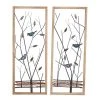 Grayson Lane 13-in x 32-in Black Metal Farmhouse Wall Decor - Set of 2