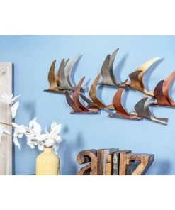 Grayson Lane 38-in x 14-in Multicoloured Metal Coastal Birds Wall Decor -GRAYSON LANE shop 330940725 AlternateImage2 l