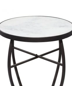 Grayson Lane 23-in x 16-in Cream Granite/Marble Round Accent Table -GRAYSON LANE shop 330940726 AlternateImage3 l