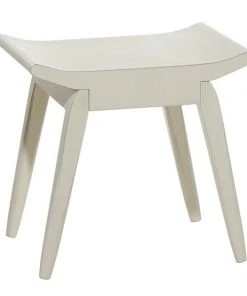 Grayson Lane Rustic White Wood Rectangle Ottoman