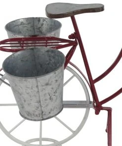 Grayson Lane 31-in x 23-in Red Metal Planter 7 Grayson Lane 31-in x 23-in Red Metal Planter -GRAYSON LANE shop 330940745 AlternateImage3 l