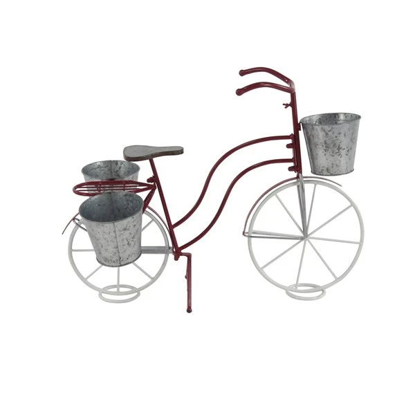Grayson Lane 31-in x 23-in Red Metal Planter 1 Grayson Lane 31-in x 23-in Red Metal Planter