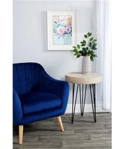 Grayson Lane 24-in x 20-in Brown Wood Round Accent Table -GRAYSON LANE shop 330940748 AlternateImage2 l