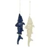 Grayson Lane 31-in Blue Stoneware Shell Wind Chime - Set of 2