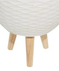 Grayson Lane 14.5-in x 15.7-in White Ceramic Planters - Set of 2 -GRAYSON LANE shop 330940752 AlternateImage4 l