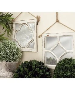 Grayson Lane 12-in x 12-in White Square Framed Wall Mirror - Set of 4 7 Grayson Lane 12-in x 12-in White Square Framed Wall Mirror - Set of 4 -GRAYSON LANE shop 330940755 AlternateImage2 l