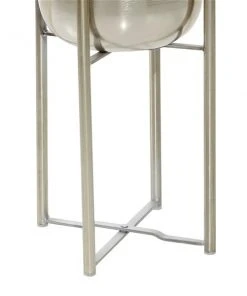 Grayson Lane 11-in x 22-in Silver Metal Planters - Set of 2 -GRAYSON LANE shop 330940770 AlternateImage3 l