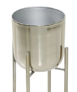 Grayson Lane 11-in x 22-in Silver Metal Planters - Set of 2 -GRAYSON LANE shop 330940770 AlternateImage4 l