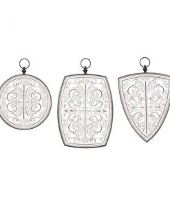 Grayson Lane 23-in x 24-in x 19-in White Wooden Farmhouse Wall Decor - Set of 3