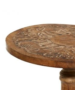 Grayson Lane 21-in x 17-in Brown Wood Round Accent Table -GRAYSON LANE shop 330940782 AlternateImage3 l