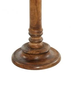 Grayson Lane 21-in x 17-in Brown Wood Round Accent Table -GRAYSON LANE shop 330940782 AlternateImage4 l