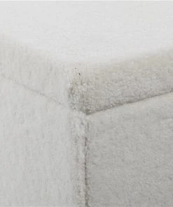 Grayson Lane Modern White Fur and Wood Square Integrated Storage Ottoman -GRAYSON LANE shop 330940784 AlternateImage4 l