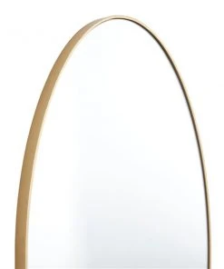 Grayson Lane 32-in x 18-in Oval Gold Contemporary Framed Wall Mirror -GRAYSON LANE shop 330940786 AlternateImage3 l
