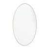 Grayson Lane 32-in x 18-in Oval Gold Contemporary Framed Wall Mirror