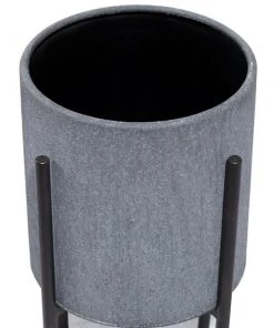 Grayson Lane 19-in x 23-in Grey Metal Planters - Set of 2 -GRAYSON LANE shop 330940789 AlternateImage3 l