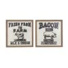 Grayson Lane 18-in x 18-in Black Metal Farmhouse Sign Wall Decor - Set of 2