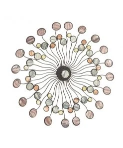 Grayson Lane 27-in x 27-in Modern Ornamental Wall Decor - Multicoloured Metal