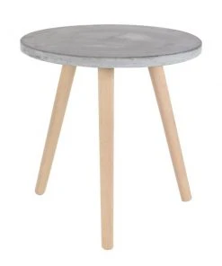 Grayson Lane 18-in x 17-in Grey Composite Round Accent Table