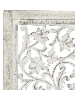 Grayson Lane 36-in x 36-in Mango Wooden Traditional Floral Wall Decor White -GRAYSON LANE shop 330940798 AlternateImage5 l