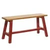 Grayson Lane 17-in x 35-in Farmhouse Brown Wood Bench