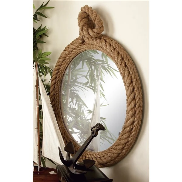 330940801_AlternateImage1_l.jpg Grayson Lane 34-in x 23-in Round Brown Coastal Framed Wall Mirror -GRAYSON LANE shop 330940801 AlternateImage1 l