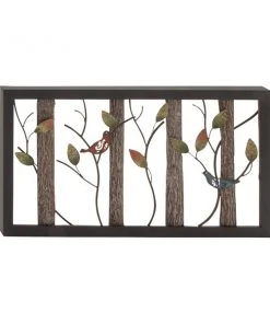 Grayson Lane 36-in x 20-in Black Tin Farmhouse Birds Wall Decor