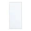 Grayson Lane 30-in x 14-in Rectangle White Contemporary Framed Wall Mirror