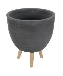 Grayson Lane 15-in x 16-in Contemporary Grey Clay Planters - Set of 3 -GRAYSON LANE shop 330940804 AlternateImage5 l