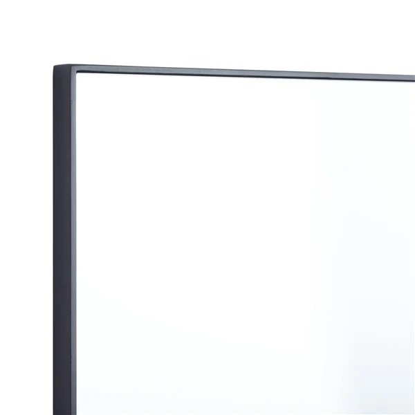 Grayson Lane 36-in x 14-in Rectangle Black Contemporary Framed Wall Mirror 3 Grayson Lane 36-in x 14-in Rectangle Black Contemporary Framed Wall Mirror - Image 3