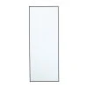 Grayson Lane 36-in x 14-in Rectangle Black Contemporary Framed Wall Mirror